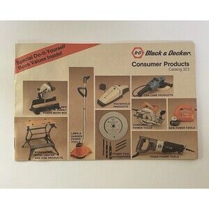 Vintage Black & Decker Consumer Products Catalog 323 Tools, DIY Books, & More!
